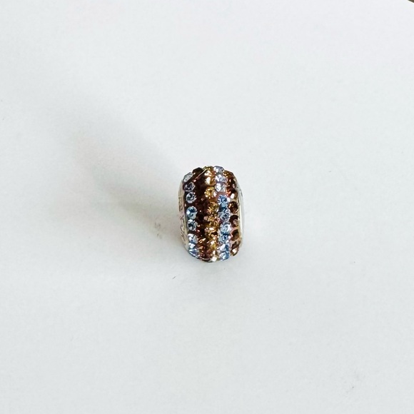 Bellastoria Jewelry - Gold, Bronze and Sky Blue Crystal Charm Bead